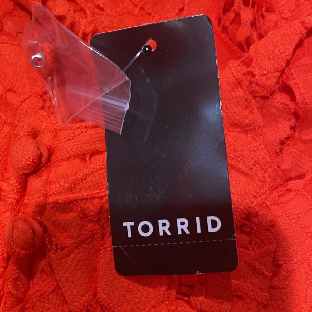 Torrid ORANGE COTTON LACE RUFFLE CAMI - Picture 9 of 9